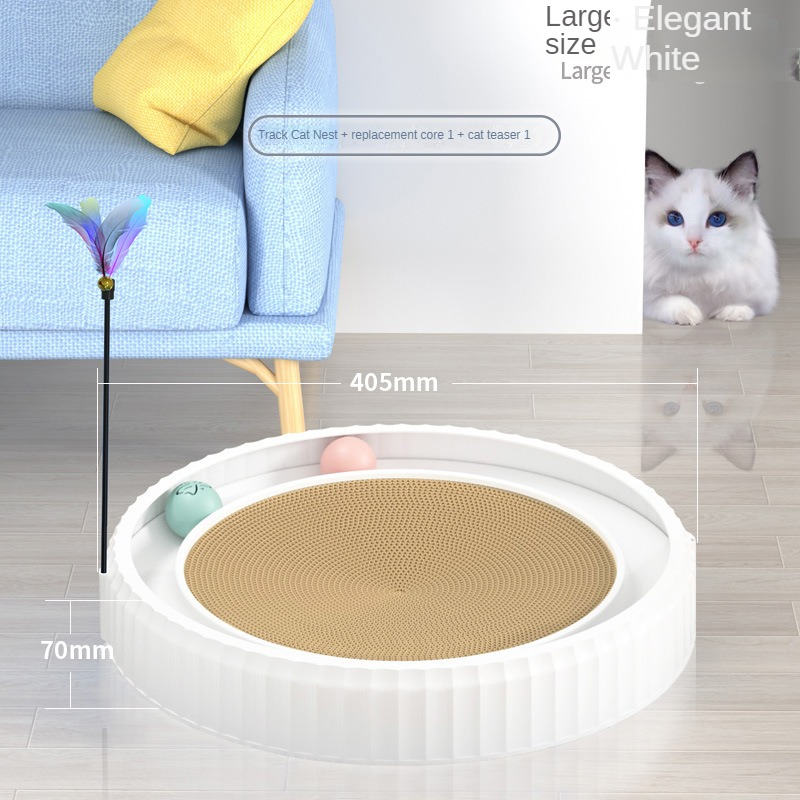 Relaxing Round Cat Scratching Board Wear-resistant Anti-scratch Claw Grinder Furniture Protector Pet Products