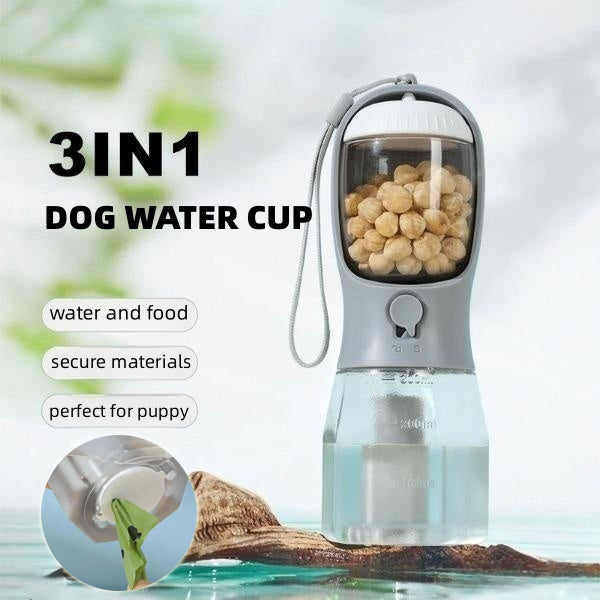 3-in-1 Portable Pet Travel Bottle - Stress-Free Walks & Outings