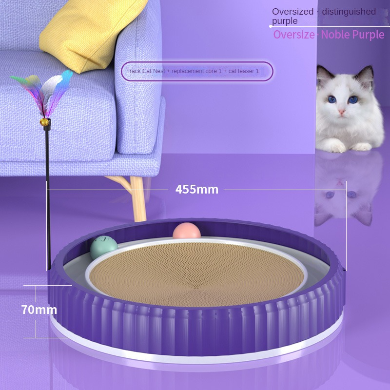 Relaxing Round Cat Scratching Board Wear-resistant Anti-scratch Claw Grinder Furniture Protector Pet Products