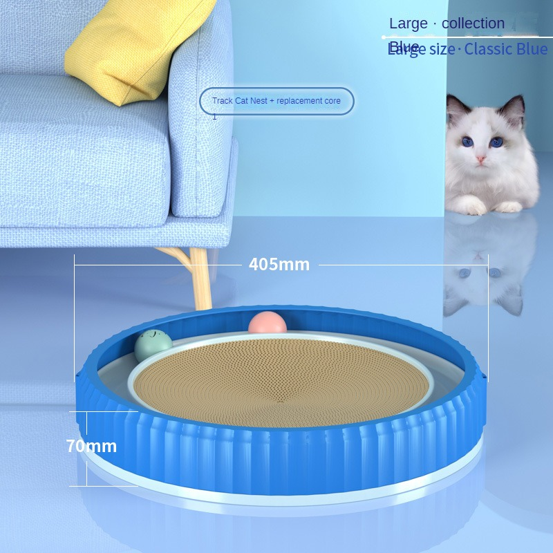 Relaxing Round Cat Scratching Board Wear-resistant Anti-scratch Claw Grinder Furniture Protector Pet Products