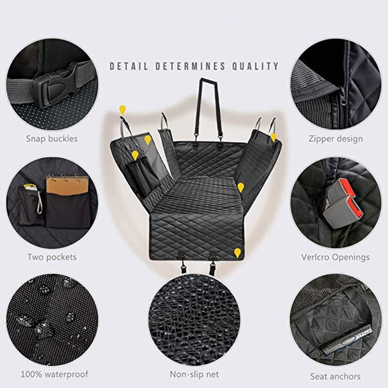 Waterproof Car Pet Seat Cover - Stress-Free Travel with Mesh Window