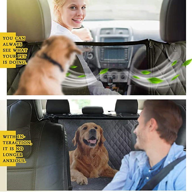 Waterproof Car Pet Seat Cover - Stress-Free Travel with Mesh Window