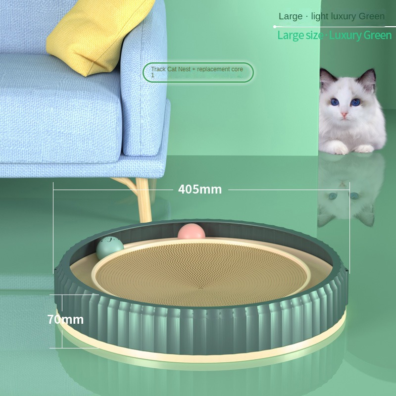 Relaxing Round Cat Scratching Board Wear-resistant Anti-scratch Claw Grinder Furniture Protector Pet Products