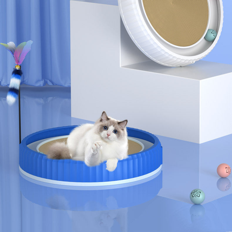 Relaxing Round Cat Scratching Board Wear-resistant Anti-scratch Claw Grinder Furniture Protector Pet Products