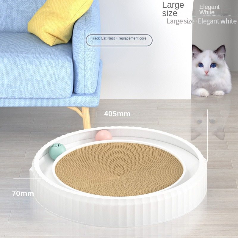 Relaxing Round Cat Scratching Board Wear-resistant Anti-scratch Claw Grinder Furniture Protector Pet Products