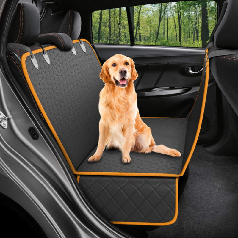 Pet/Dog Car Seat Cover View Mesh Pet Carrier Hammock Safety Protector Car Rear Back Seat Mat With Zipper And Pocket For Travel