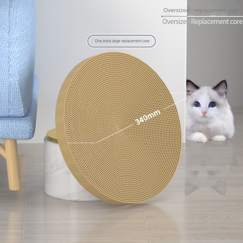 Relaxing Round Cat Scratching Board Wear-resistant Anti-scratch Claw Grinder Furniture Protector Pet Products