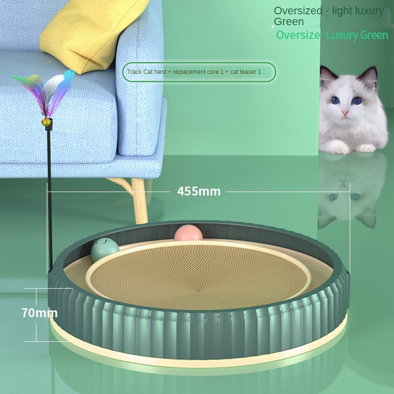 Relaxing Round Cat Scratching Board Wear-resistant Anti-scratch Claw Grinder Furniture Protector Pet Products