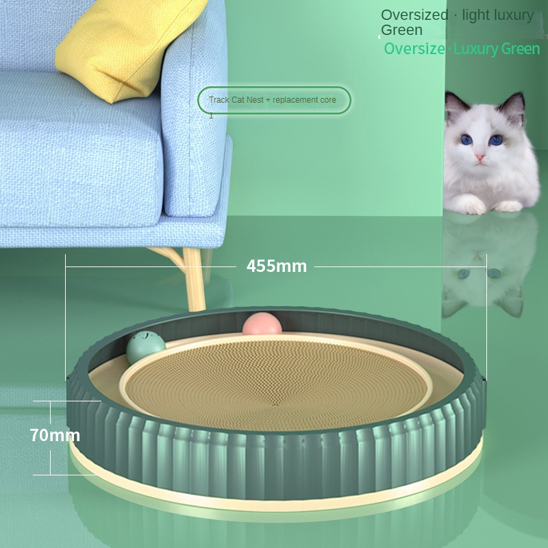 Relaxing Round Cat Scratching Board Wear-resistant Anti-scratch Claw Grinder Furniture Protector Pet Products