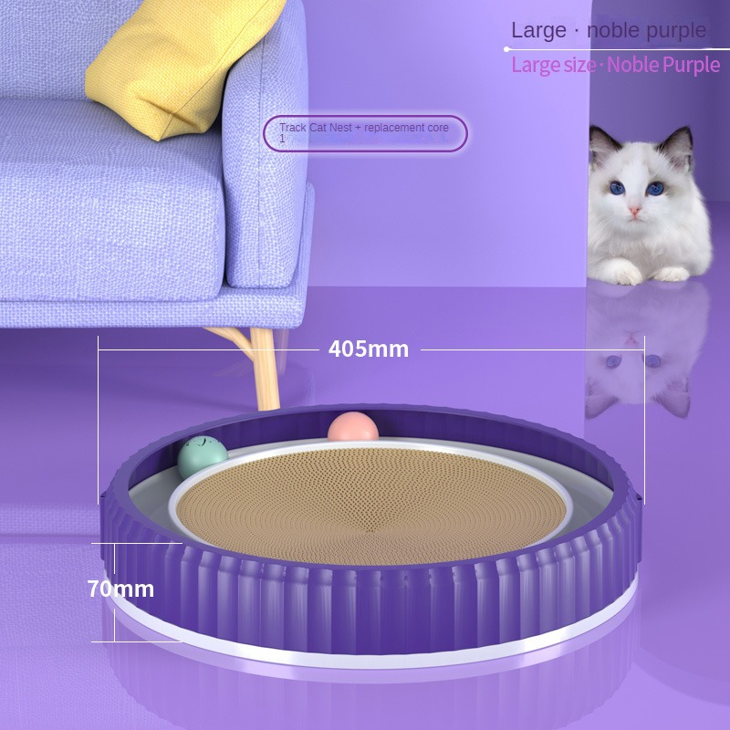 Relaxing Round Cat Scratching Board Wear-resistant Anti-scratch Claw Grinder Furniture Protector Pet Products