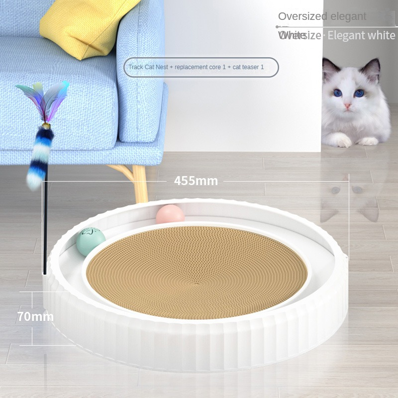 Relaxing Round Cat Scratching Board Wear-resistant Anti-scratch Claw Grinder Furniture Protector Pet Products