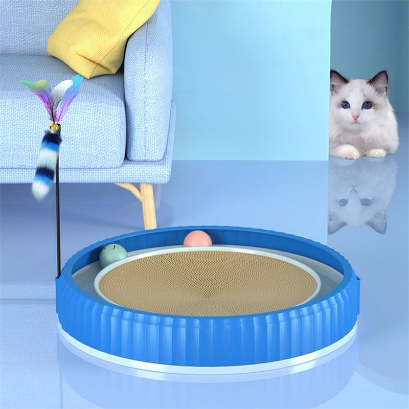 Relaxing Round Cat Scratching Board Wear-resistant Anti-scratch Claw Grinder Furniture Protector Pet Products