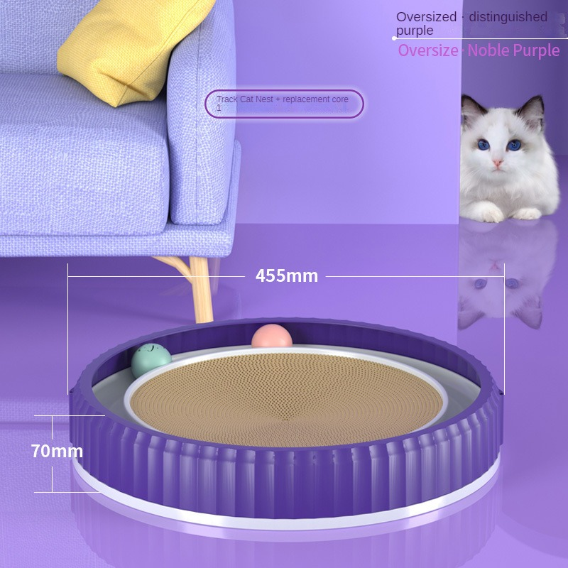 Relaxing Round Cat Scratching Board Wear-resistant Anti-scratch Claw Grinder Furniture Protector Pet Products