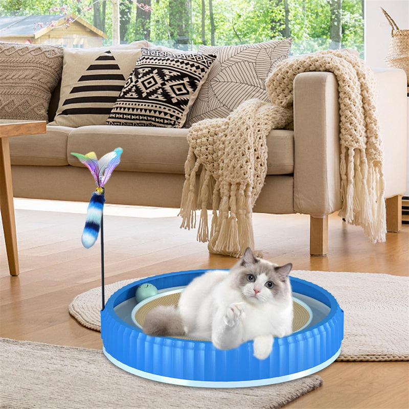 Relaxing Round Cat Scratching Board Wear-resistant Anti-scratch Claw Grinder Furniture Protector Pet Products