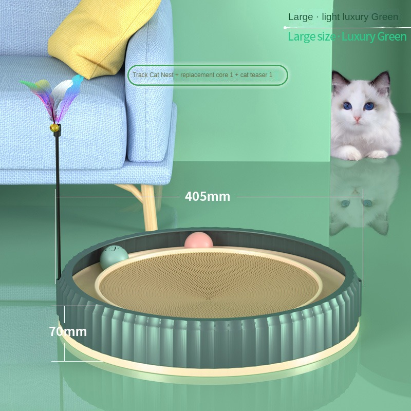 Relaxing Round Cat Scratching Board Wear-resistant Anti-scratch Claw Grinder Furniture Protector Pet Products