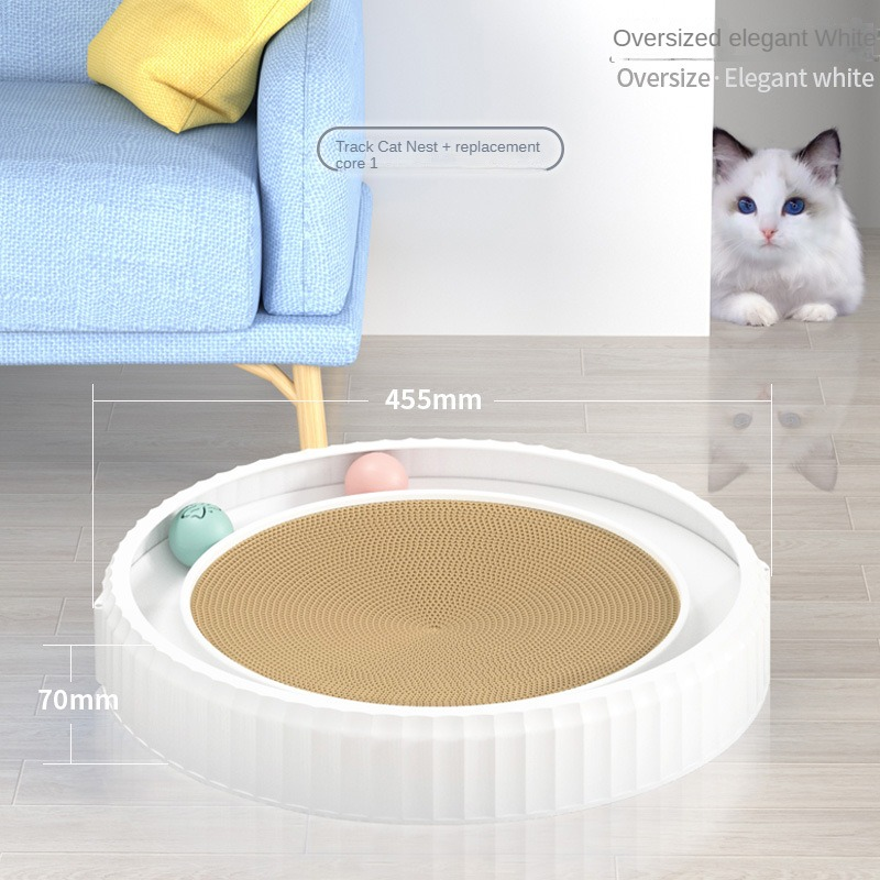 Relaxing Round Cat Scratching Board Wear-resistant Anti-scratch Claw Grinder Furniture Protector Pet Products