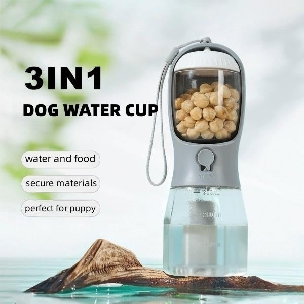 3-in-1 Portable Pet Travel Bottle - Stress-Free Walks & Outings