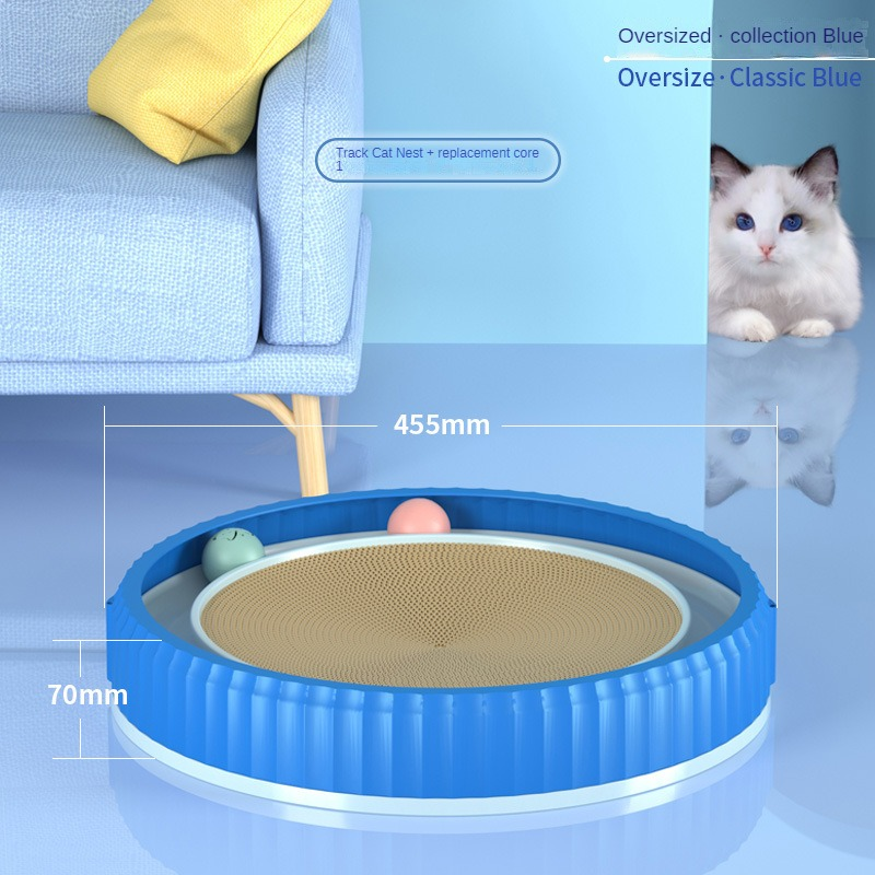 Relaxing Round Cat Scratching Board Wear-resistant Anti-scratch Claw Grinder Furniture Protector Pet Products