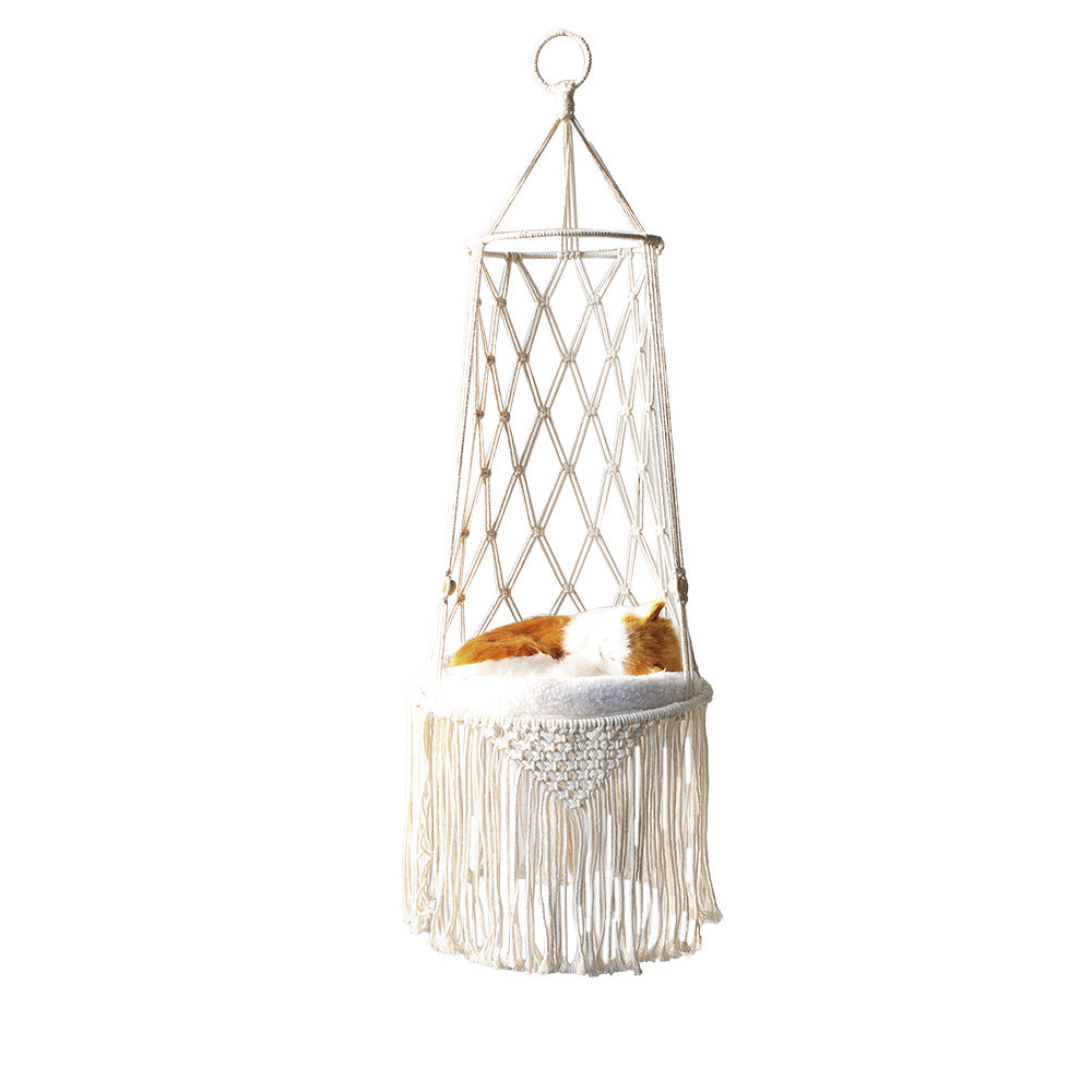 Pet Bed Macrame Cat Hammock Wall Hanging Cat Hammock