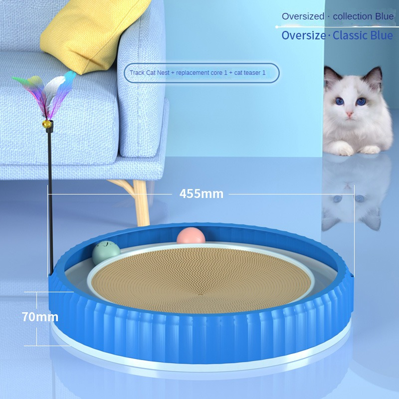 Relaxing Round Cat Scratching Board Wear-resistant Anti-scratch Claw Grinder Furniture Protector Pet Products